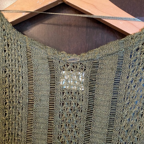 {4/$28🔮 O’Neill} Army Green loose knit cardigan - Picture 7 of 8